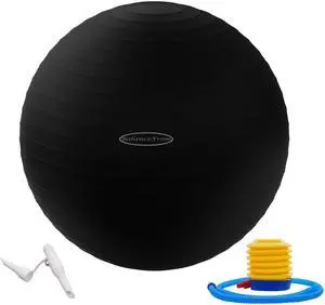 Fitvids Anti-Burst and Slip Resistant Exercise Ball Yoga Ball Fitness Ball Birthing Ball with Quick Pump, 2,000-Pound Capacity, Black, 19-22 inch, M Fitvids Anti-Burst and Slip Resistant Exercise Ball Yoga Ball Fitness Ball Birthing Ball with Quick Pump, 2,000-Pound Capacity, Black, 19-22 inch, M
