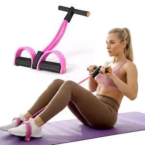 Pedal Resistance Band with Handle, 6 Tube Multifunction Foot Pedal Resistance Band, Arm & Waist Training Tummy Trimmer Ab Workout Equipment for Home Gym Men Women Pedal Resistance Band with Handle, 6 Tube Multifunction Foot Pedal Resistance Band, Arm & Waist Training Tummy Trimmer Ab Workout Equipment for Home Gym Men Women