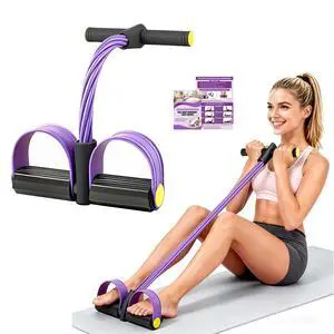 Wysperix Multifunction Foot Pedal Resistance Bands with Handles, 6-Tube Elastic Yoga Exercise Bands, Home Gym Fitness Equipment for Women & Men to Tone Abs, Core, Legs, Arms, WaistBlack-Purple Wysperix Multifunction Foot Pedal Resistance Bands with Handles, 6-Tube Elastic Yoga Exercise Bands, Home Gym Fitness Equipment for Women & Men to Tone Abs, Core, Legs, Arms, WaistBlack-Purple