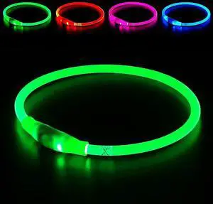 Led Dog Collar, BSEEN USB Rechargeable Flash Dog Necklace Light, Pet Safety Collar Makes Your Beloved Dogs Be Seen at Night for Small Medium Large Dogs(Green) Led Dog Collar, BSEEN USB Rechargeable Flash Dog Necklace Light, Pet Safety Collar Makes Your Beloved Dogs Be Seen at Night for Small Medium Large Dogs(Green)