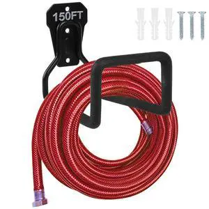 PeoMev Metal Garden Hose Holder - Heavy Duty Hose Hanger Wall Mounted Water Hose Holder for Outside Yard, Sturdy Hose Reel Hose Hooks for Water Hose, Extension Cords PeoMev Metal Garden Hose Holder - Heavy Duty Hose Hanger Wall Mounted Water Hose Holder for Outside Yard, Sturdy Hose Reel Hose Hooks for Water Hose, Extension Cords