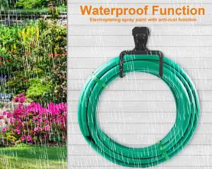 Metal Garden Hose Holder Wall Mounted Water Hose Holder for Outside Yard | Heavy Duty Hose Hanger Sturdy Hose Reel Hose Hooks for Water Hose, Extension Cords Metal Garden Hose Holder Wall Mounted Water Hose Holder for Outside Yard | Heavy Duty Hose Hanger Sturdy Hose Reel Hose Hooks for Water Hose, Extension Cords