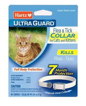 Hartz UltraGuard Flea & Tick Collar for Cats and Kittens, 7 Month Flea and Tick Protection and Prevention, White Hartz UltraGuard Flea & Tick Collar for Cats and Kittens, 7 Month Flea and Tick Protection and Prevention, White