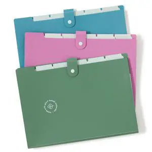 U Brands U-Eco 6 Pocket Poly Expandable Folder, Set of 3, Assorted Brights, Snap Button Closure, Letter Size (6592U01-12) U Brands U-Eco 6 Pocket Poly Expandable Folder, Set of 3, Assorted Brights, Snap Button Closure, Letter Size (6592U01-12)