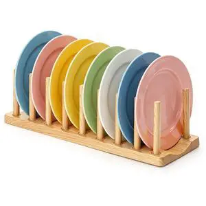 HOMQUEN Pot Lid Organizer, Sturdy Plastic Pan Lid Organizer Rack, 8 Adjustable Compartments - For Cabinet and Countertop, Pot Lids, Pans, Plates, Bowls, Cups, Cutting Boards and Books HOMQUEN Pot Lid Organizer, Sturdy Plastic Pan Lid Organizer Rack, 8 Adjustable Compartments - For Cabinet and Countertop, Pot Lids, Pans, Plates, Bowls, Cups, Cutting Boards and Books