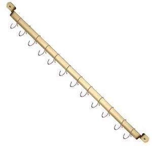 Kyraton Kitchen Utensil Rack, Kitchen Rack With Gold Titanium Plating,Rail Rack Organizer for Hanging Knives,Wall Mounted Gourmet Kitchen Rail with 14 Hooks Kyraton Kitchen Utensil Rack, Kitchen Rack With Gold Titanium Plating,Rail Rack Organizer for Hanging Knives,Wall Mounted Gourmet Kitchen Rail with 14 Hooks