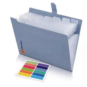 OfficeOne 8-Pocket Expanding File Folder, A4 Letter Size Accordion Document Organizer with Snap Closure, Labeled Tabs & Customizable Color-Coding Stickers, Home Office School (Slate Blue) OfficeOne 8-Pocket Expanding File Folder, A4 Letter Size Accordion Document Organizer with Snap Closure, Labeled Tabs & Customizable Color-Coding Stickers, Home Office School (Slate Blue)