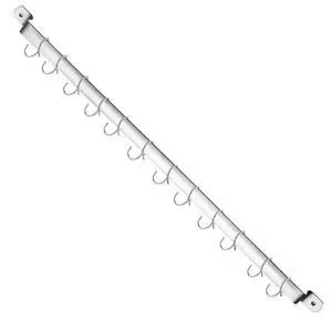 Kyraton Kitchen Utensil Rail Organizer - Wall Mounted Gourmet Rack With 14 Hooks for Hanging Knives, Mugs, Spatulas, Pots and Utensils Kyraton Kitchen Utensil Rail Organizer - Wall Mounted Gourmet Rack With 14 Hooks for Hanging Knives, Mugs, Spatulas, Pots and Utensils