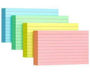 Colored Index Cards 3x5, 200 Pack, 180gsm Heavy Ruled Index Cards, Flash Cards for Studying, Heavy Note Cards for Office, College, Home Organization, 4 Color (50 Sheets Each) Colored Index Cards 3x5, 200 Pack, 180gsm Heavy Ruled Index Cards, Flash Cards for Studying, Heavy Note Cards for Office, College, Home Organization, 4 Color (50 Sheets Each)