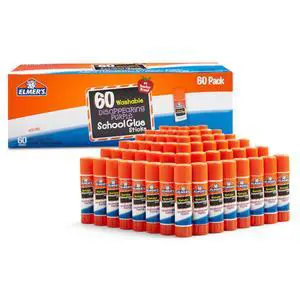 Elmer's Disappearing Purple School Glue Sticks, Washable, 7 Grams, 60 Count - Back to School Supplies, Classroom Pack, #1 Teacher Brand Elmer's Disappearing Purple School Glue Sticks, Washable, 7 Grams, 60 Count - Back to School Supplies, Classroom Pack, #1 Teacher Brand