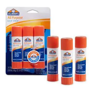 Elmer's All Purpose Glue Sticks, Washable & Non-Toxic, Dries Clear, 22 Grams, 3 Count - Classroom, Home, Office Supplies, Scrapbooking, Poster Board, Craft Projects, #1 Teacher Brand Elmer's All Purpose Glue Sticks, Washable & Non-Toxic, Dries Clear, 22 Grams, 3 Count - Classroom, Home, Office Supplies, Scrapbooking, Poster Board, Craft Projects, #1 Teacher Brand