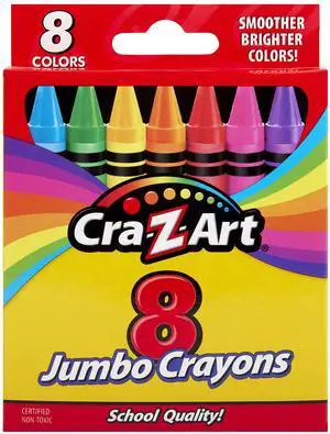Cra-Z-Art 8ct Jumbo Crayons for Children, Back to School Essential for Ages 3 and Up Cra-Z-Art 8ct Jumbo Crayons for Children, Back to School Essential for Ages 3 and Up