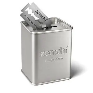 ZOMCHI Razor Blade Bank for Double Edge Safety Razor Blades, Silver ZOMCHI Razor Blade Bank for Double Edge Safety Razor Blades, Silver