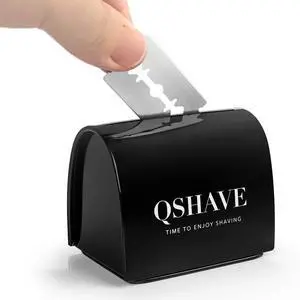 QSHAVE Blade Disposal Case Safe Storage Bank for Safety Razor Blades QSHAVE Blade Disposal Case Safe Storage Bank for Safety Razor Blades