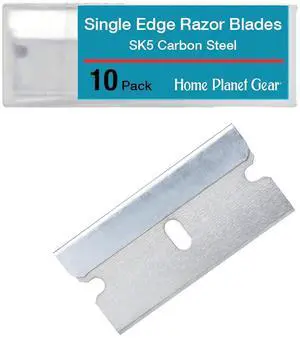 Single Edge Razor Blade 10 Pack - Straight Edge Razor - Ten Sharp Flat Blades in Convenient Storage Box - Oven Scraper Razors Refills - Heavy Duty Single Sided Single Edge Razor Blade 10 Pack - Straight Edge Razor - Ten Sharp Flat Blades in Convenient Storage Box - Oven Scraper Razors Refills - Heavy Duty Single Sided