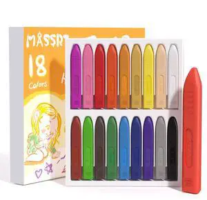 MASSRT Triangle Jumbo Crayons for Toddlers, 18 Colors Mess Free Unbreakable Crayon Gifts, Easy to Hold Washable Crayons for Kids, Safe Coloring Gifts for Babies and Children MASSRT Triangle Jumbo Crayons for Toddlers, 18 Colors Mess Free Unbreakable Crayon Gifts, Easy to Hold Washable Crayons for Kids, Safe Coloring Gifts for Babies and Children