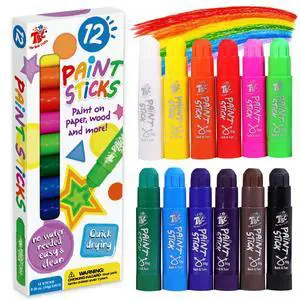 TBC The Best Crafts Paint Sticks for Kids Ages 2-8, 12 Classic Colors, Washable, Non-toxic, Tempera Paint Sticks for Crafts, Art Supplies, and Birthday Gifts TBC The Best Crafts Paint Sticks for Kids Ages 2-8, 12 Classic Colors, Washable, Non-toxic, Tempera Paint Sticks for Crafts, Art Supplies, and Birthday Gifts