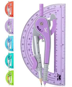 Mr. Pen- Geometry Compass and Protractor Set, 6 Inch Compass Mr. Pen- Geometry Compass and Protractor Set, 6 Inch Compass