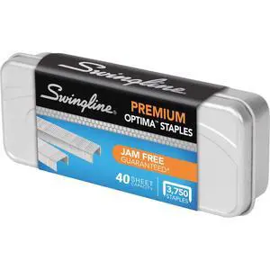 Swingline Staples, Premium for Desktop Staplers, 1/4" Length, 210/Strip, 3750/Box, Jam Free, Optima (35556) Swingline Staples, Premium for Desktop Staplers, 1/4" Length, 210/Strip, 3750/Box, Jam Free, Optima (35556)