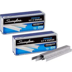 Swingline Staples, 2 Pack, S.F. 4, Premium for Desktop Staplers, 1/4" Length, 210/Strip, 5000/Box (35450) Swingline Staples, 2 Pack, S.F. 4, Premium for Desktop Staplers, 1/4" Length, 210/Strip, 5000/Box (35450)