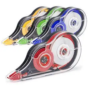 JEFURE 4 Pcs Colorful Correction Tape, Easy To Use Applicator for Instant Corrections, Smooth White Wrong Out Tear-Resistant Bulk for School, Office, Note Taking (Tape Width 0.2 in, Clear) JEFURE 4 Pcs Colorful Correction Tape, Easy To Use Applicator for Instant Corrections, Smooth White Wrong Out Tear-Resistant Bulk for School, Office, Note Taking (Tape Width 0.2 in, Clear)