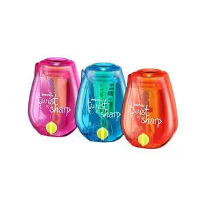 Bostitch Office Pencil Sharpener, Twist-N-Sharp, Easy Open Tray, Perfect for Kids, Works with Colored Pencils & Makeup Pencils, 3-Pack Bostitch Office Pencil Sharpener, Twist-N-Sharp, Easy Open Tray, Perfect for Kids, Works with Colored Pencils & Makeup Pencils, 3-Pack