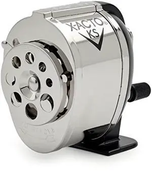 X-ACTO KS Manual Pencil Sharpener, Mountable, Metal, 1 Count - Classroom, Teacher Supplies, Adjustable for 8 Pencil Sizes X-ACTO KS Manual Pencil Sharpener, Mountable, Metal, 1 Count - Classroom, Teacher Supplies, Adjustable for 8 Pencil Sizes