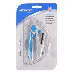Compass and Protractor Math and Geometry Set, Essential School Supplies, Plastic Compass for Circles Up to 13-Inches, Back to School, Classroom, School Supplies, 6-Inch Protractor, Assorted Colors Compass and Protractor Math and Geometry Set, Essential School Supplies, Plastic Compass for Circles Up to 13-Inches, Back to School, Classroom, School Supplies, 6-Inch Protractor, Assorted Colors
