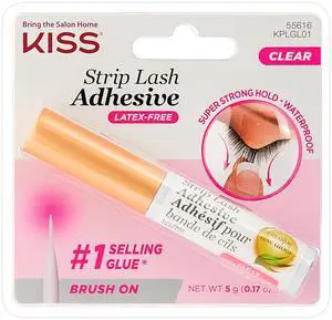Kiss Lash Adhesive, Lash Glue, 24hr Strip Eyelash Adhesive, Clear, Includes Lash Adhesive, Long Lasting Wear, Can Be with Strip Lashes and Lash Clusters Kiss Lash Adhesive, Lash Glue, 24hr Strip Eyelash Adhesive, Clear, Includes Lash Adhesive, Long Lasting Wear, Can Be with Strip Lashes and Lash Clusters