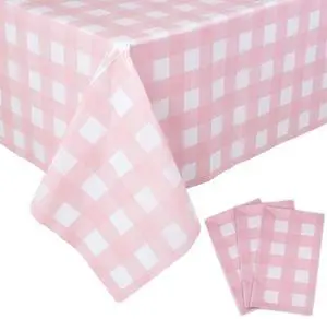 Kesfey 3 Packs Pink Gingham Tablecloth Pink and White Checkered Tablecloths 54 x 108 Inches Disposable Plastic Gingham Tablecovers Waterproof Rectangle Picnic Table Covers for Birthday Party Supplies Kesfey 3 Packs Pink Gingham Tablecloth Pink and White Checkered Tablecloths 54 x 108 Inches Disposable Plastic Gingham Tablecovers Waterproof Rectangle Picnic Table Covers for Birthday Party Supplies