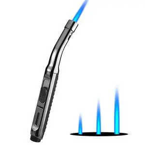 Yeuligo Torch Lighters, 7.6in Long Butane Lighter with Visible Window, Adjustable and Refillable Lighter for Kitchen Fireplace Camping Candle Grill BBQ Fireworks. Dark Gray(Gas Not Included) Yeuligo Torch Lighters, 7.6in Long Butane Lighter with Visible Window, Adjustable and Refillable Lighter for Kitchen Fireplace Camping Candle Grill BBQ Fireworks. Dark Gray(Gas Not Included)