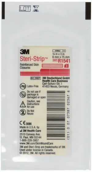 3M Steri Strip Skin Closures 1/4'' X 3'' - 10 Packages of 3 3M Steri Strip Skin Closures 1/4'' X 3'' - 10 Packages of 3