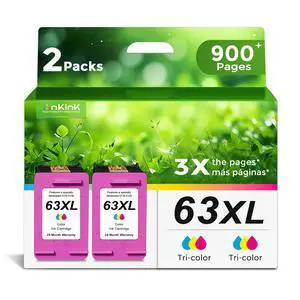 Ankink 63XL Ink Cartridges Replacement for HP 63 XL (Color 2-Pack) Work with HP63 3830 4650 4652 4655 5200 5252 5255 5258 4520 4512 1112 2132 3630 3632 4511 4510 3833 3634 2130 Printers 2 Tricolor Ankink 63XL Ink Cartridges Replacement for HP 63 XL (Color 2-Pack) Work with HP63 3830 4650 4652 4655 5200 5252 5255 5258 4520 4512 1112 2132 3630 3632 4511 4510 3833 3634 2130 Printers 2 Tricolor