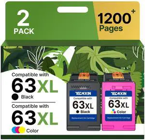 63XL Ink Cartridges Black and Color for HP Ink 63 Replacement for HP 63XL Ink Cartridge Combo Pack Works for HP OfficeJet 3830 4650 5255 5258; Envy 4520 4512; DeskJet 3630 2130 1112 Printer (2 Pack) 63XL Ink Cartridges Black and Color for HP Ink 63 Replacement for HP 63XL Ink Cartridge Combo Pack Works for HP OfficeJet 3830 4650 5255 5258; Envy 4520 4512; DeskJet 3630 2130 1112 Printer (2 Pack)