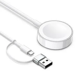 2026 Upgraded for Apple Watch Charger Cable, Magnetic iWatch Charging Cord 3.3FT with USB-C to USB-A Adapter 2-in-1, Compatible with iWatch Series Ultra/11/10/9/8/7/SE/6/5/4/3/2, White 2026 Upgraded for Apple Watch Charger Cable, Magnetic iWatch Charging Cord 3.3FT with USB-C to USB-A Adapter 2-in-1, Compatible with iWatch Series Ultra/11/10/9/8/7/SE/6/5/4/3/2, White
