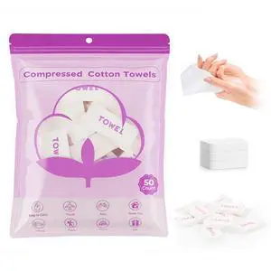 Classycoo XL Compressed Towel Tablets- 50 PCS Disposable Face Towelettes Washcloths Mini Purse Travel Size Essentials, Portable Cotton Coin Tissue for Camping, Hiking, Sport, Hand Wipes (Thickened) Classycoo XL Compressed Towel Tablets- 50 PCS Disposable Face Towelettes Washcloths Mini Purse Travel Size Essentials, Portable Cotton Coin Tissue for Camping, Hiking, Sport, Hand Wipes (Thickened)