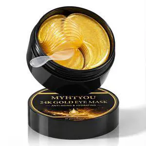24K Gold Under Eye Patches (60 Pcs) - Collagen & Peptide Eye Masks for Dark Circles, Puffy Eyes & Wrinkles, Hydrating Cooling Eye Patches with Caffeine & Hyaluronic Acid, Suitable for Men & Women 24K Gold Under Eye Patches (60 Pcs) - Collagen & Peptide Eye Masks for Dark Circles, Puffy Eyes & Wrinkles, Hydrating Cooling Eye Patches with Caffeine & Hyaluronic Acid, Suitable for Men & Women