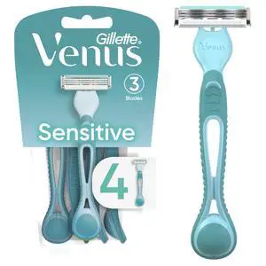 Gillette Venus Simply 3 Sensitive Women's Disposable Razors, Pack of 1 with 4 razors Gillette Venus Simply 3 Sensitive Women's Disposable Razors, Pack of 1 with 4 razors