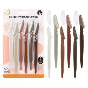 D 6 Pcs Face Razors for Women, Eyebrow Razors and Dermaplane Tool D 6 Pcs Face Razors for Women, Eyebrow Razors and Dermaplane Tool