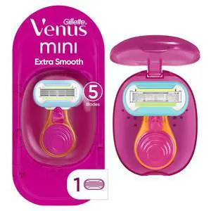 Gillette Venus Extra Smooth Travel Razor Kit for Women, Mini Handle + Refill + Case Gillette Venus Extra Smooth Travel Razor Kit for Women, Mini Handle + Refill + Case