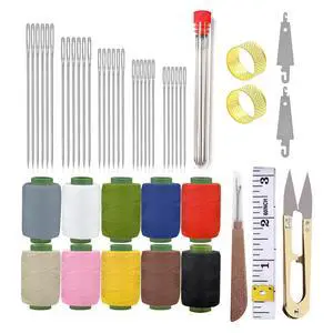 Obear 43-Piece Sewing Kit for Adults and Beginners,Big Eye Stainless Steel Sewing Needles Kit for Hand Sewing with Needle Threader and Seam Ripper Obear 43-Piece Sewing Kit for Adults and Beginners,Big Eye Stainless Steel Sewing Needles Kit for Hand Sewing with Needle Threader and Seam Ripper
