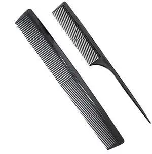 Professional Black Carbon Fiber Teasing Comb, Fine and Wide Tooth Hair Barber Comb For All Hair Types Professional Black Carbon Fiber Teasing Comb, Fine and Wide Tooth Hair Barber Comb For All Hair Types