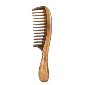 Louise Maelys Wooden Wide Tooth Hair Comb for Curly Detangling Sandalwood Louise Maelys Wooden Wide Tooth Hair Comb for Curly Detangling Sandalwood