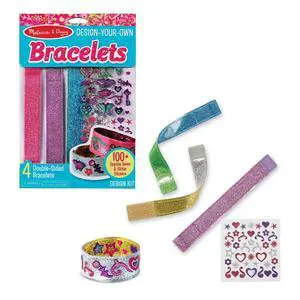 Melissa & Doug Design-Your-Own Bracelets with 100+ Sparkle Gem & Glitter Stickers, Kids Snap Bracelets, Stickers & Jewelry Crafts, Preschool Toys for Girls & Boys Ages 4+ Melissa & Doug Design-Your-Own Bracelets with 100+ Sparkle Gem & Glitter Stickers, Kids Snap Bracelets, Stickers & Jewelry Crafts, Preschool Toys for Girls & Boys Ages 4+