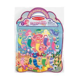 Melissa & Doug Puffy Sticker Play Set Mermaids, 65 Reusable Stickers with 2 Fold-Out Scenes, Restickable Fashion Activity Book, Mess Free Travel Toys for Kids Ages 4+ - FSC Certified Melissa & Doug Puffy Sticker Play Set Mermaids, 65 Reusable Stickers with 2 Fold-Out Scenes, Restickable Fashion Activity Book, Mess Free Travel Toys for Kids Ages 4+ - FSC Certified