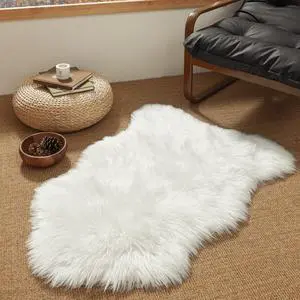 Ashler Faux Fur Rug, Fluffy White Small Sheepskin Rug, Ultra Soft 2x3 Ft Mat, Machine Washable Shag Mats, Nursery Throw for Bed, Living, Kids Room Ashler Faux Fur Rug, Fluffy White Small Sheepskin Rug, Ultra Soft 2x3 Ft Mat, Machine Washable Shag Mats, Nursery Throw for Bed, Living, Kids Room