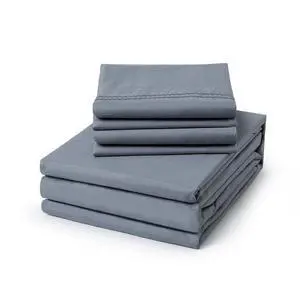 ClevaHome Twin Size Sheet Set - 4 Piece Soft Breathable Luxury Bed Sheet Set - Shrinkage & Fade Resistant Embroidered Bedding Sheet with Deep Pocket, 2 Extra Pillowcases (Twin, Quarry) ClevaHome Twin Size Sheet Set - 4 Piece Soft Breathable Luxury Bed Sheet Set - Shrinkage & Fade Resistant Embroidered Bedding Sheet with Deep Pocket, 2 Extra Pillowcases (Twin, Quarry)