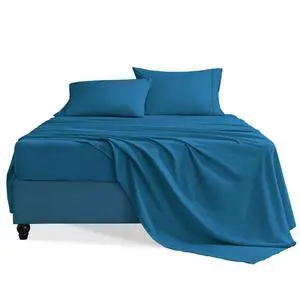 Swiftify Queen Sheet Set, 4 Pieces Hotel Luxury Soft Microfiber Queen Bed Sheets Set, Up to 16" Deep Pockets, Oeko-Tex Sheets with Elastic, Breathable, Wrinkle Free (Peacock Blue,Queen) Swiftify Queen Sheet Set, 4 Pieces Hotel Luxury Soft Microfiber Queen Bed Sheets Set, Up to 16" Deep Pockets, Oeko-Tex Sheets with Elastic, Breathable, Wrinkle Free (Peacock Blue,Queen)