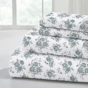 Modern Threads Printed 4-Piece Extra Soft Bedding Sheets & Pillowcase Set, Deep Pocket up to 16 inch Mattress Forever Roses Full Modern Threads Printed 4-Piece Extra Soft Bedding Sheets & Pillowcase Set, Deep Pocket up to 16 inch Mattress Forever Roses Full