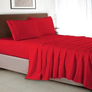 Elegant Comfort Luxury 4-Piece Bed Sheet Set - Luxury Bedding 1500 Premium Hotel Quality Microfiber, Wrinkle Resistant Cool & Breathable, Easy Elastic Fitted, Queen, Red Elegant Comfort Luxury 4-Piece Bed Sheet Set - Luxury Bedding 1500 Premium Hotel Quality Microfiber, Wrinkle Resistant Cool & Breathable, Easy Elastic Fitted, Queen, Red